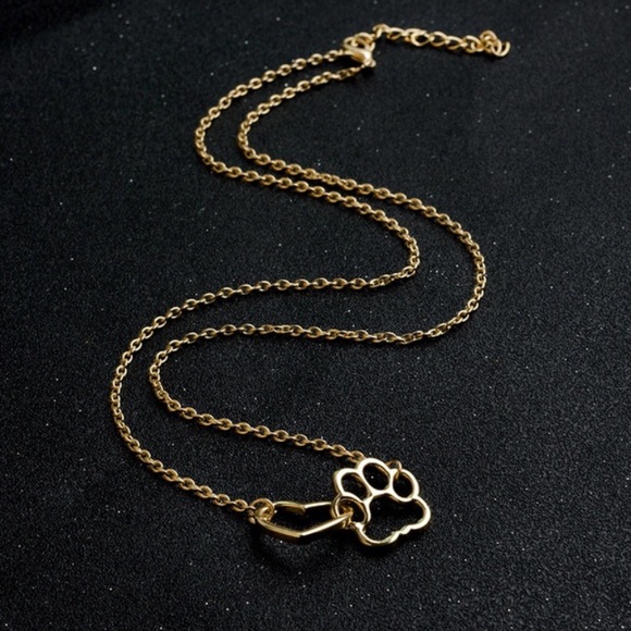 1 LEFT! Paw and heart necklace - Picture 2 of 3